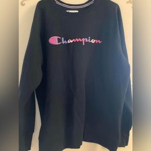 Champion Black Crewneck